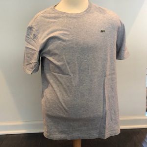 Mens Lacoste T-Shirt Size 7. Gray. 100% Pima Cotton. Very nice condition!